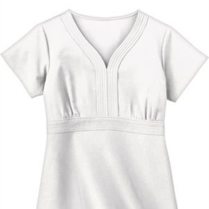 Jockey White Scrub Top